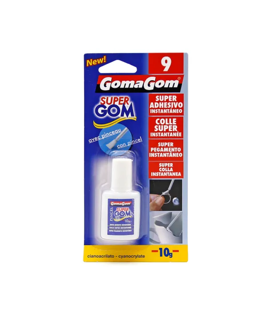 GomaGom - SUPER ADHESIVO INSTANTÁNEO 10g Con Pincel