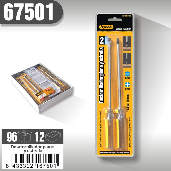 Liyset - Destornillador Plano Y Estrella 6mm