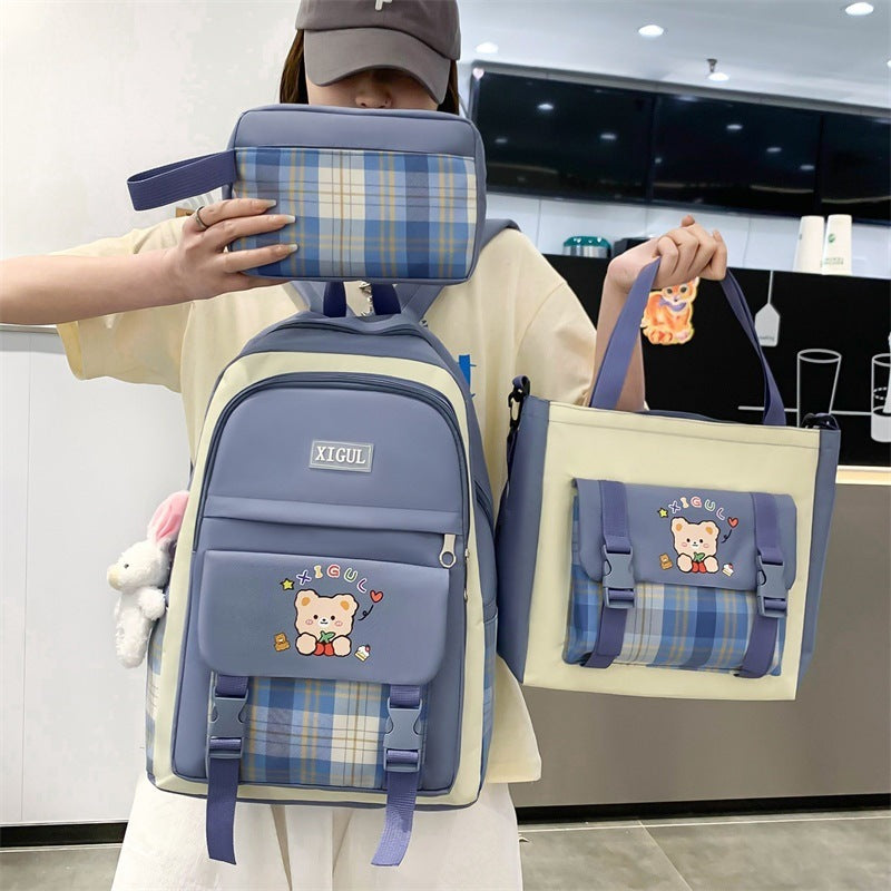 Mochila de secundaria o escuela primaria, conjunto de tres piezas - Zhibo