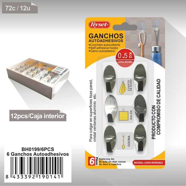 Liyset - Ganchos Autoadhesivos