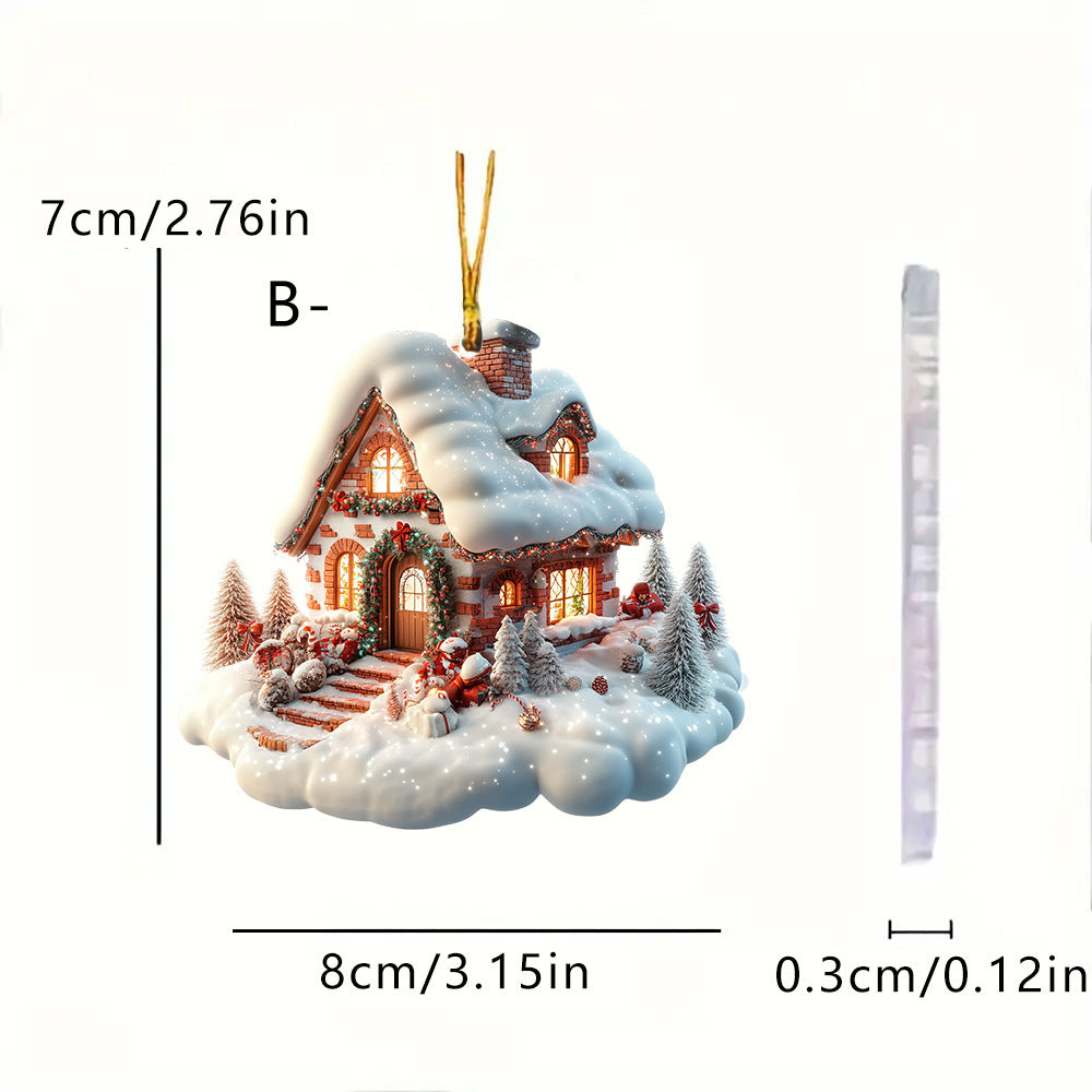 Navidad - Casa de nieve navideña - Zhibo