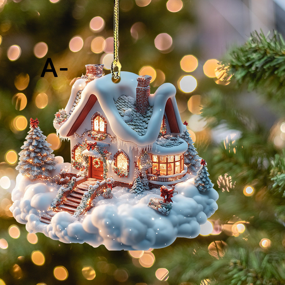 Navidad - Casa de nieve navideña - Zhibo