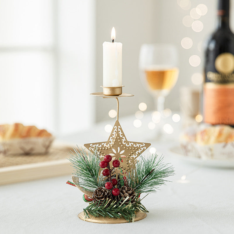 Navidad - Candelabro navideño de hierro - Zhibo