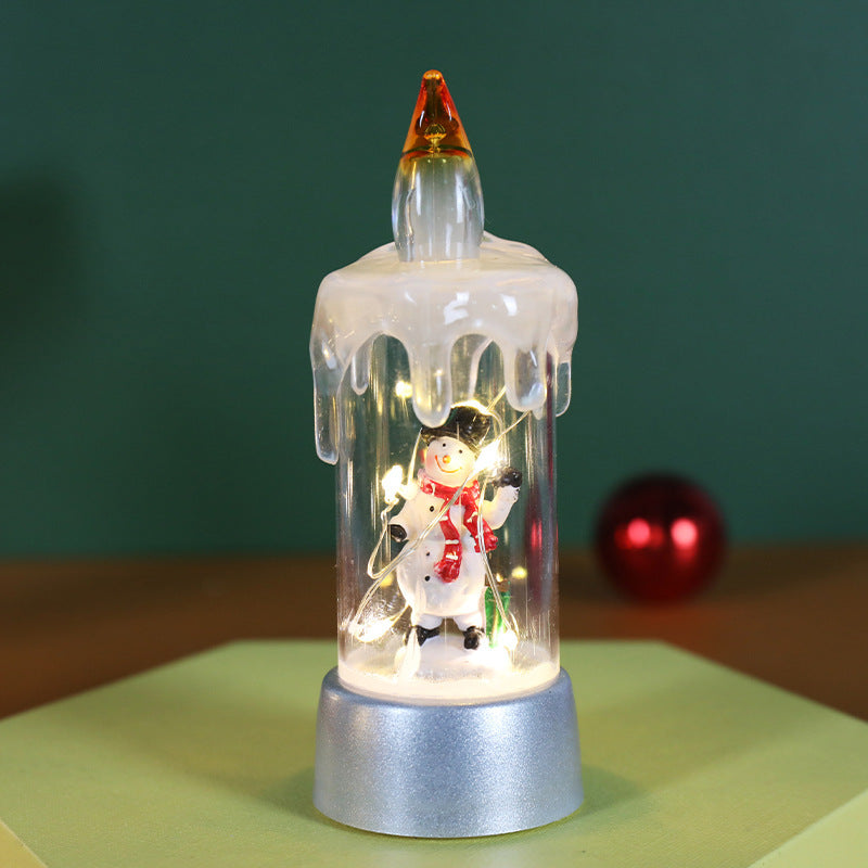 Navidad - Adornos navideños con velas para escritorio - Zhibo
