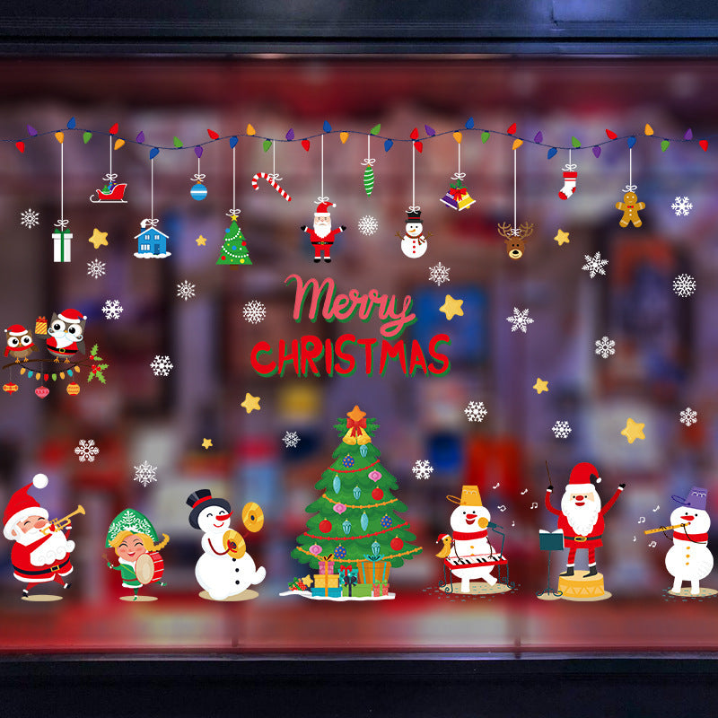 Navidad - Pegatinas de vidrio navideñas - Zhibo