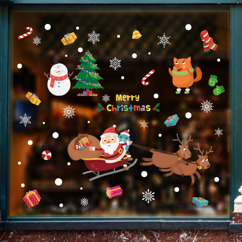 Navidad - Pegatinas de vidrio navideñas - Zhibo
