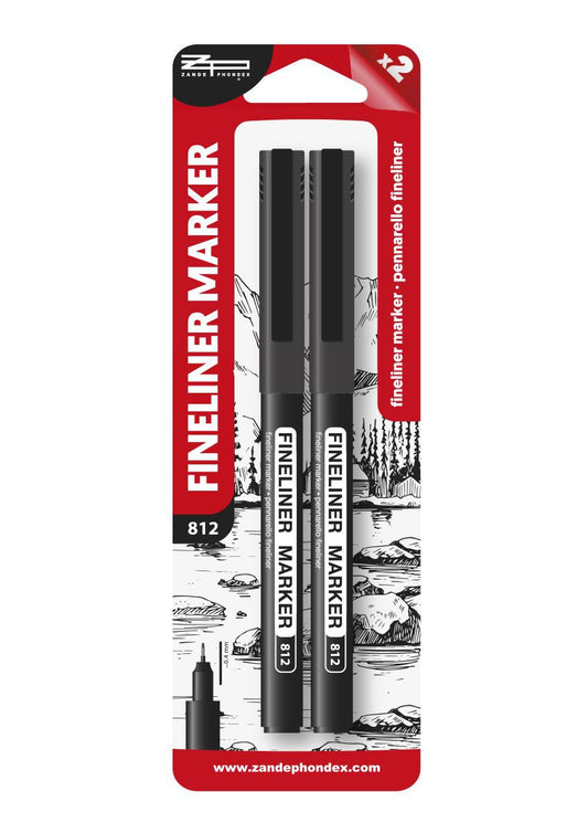 Zp - B/ 2 ROTULADOR EXTRAFINO 0.4mm NEGROS