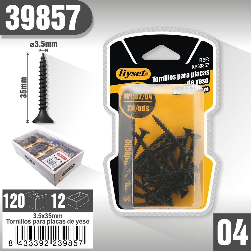 Liyset - Tornillos para Placas de Yeso