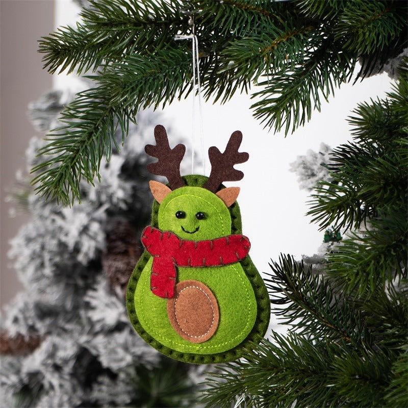 Navidad - Colgante de fieltro con forma de aguacate - Zhibo