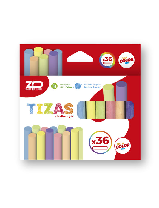 Zp - 36 TIZAS DE COLORES