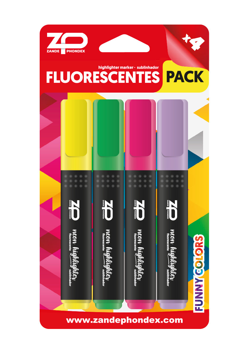 Zp - B/ 4 FLUORESCENTES POCKET