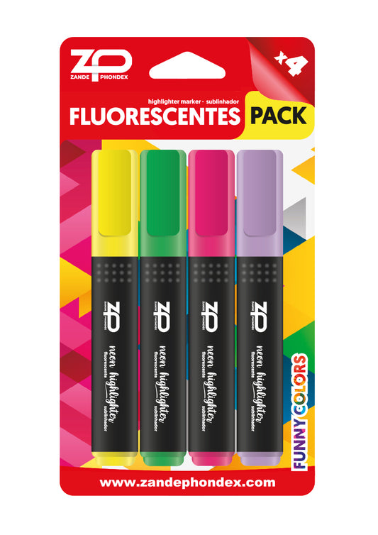 Zp - B/ 4 FLUORESCENTES POCKET