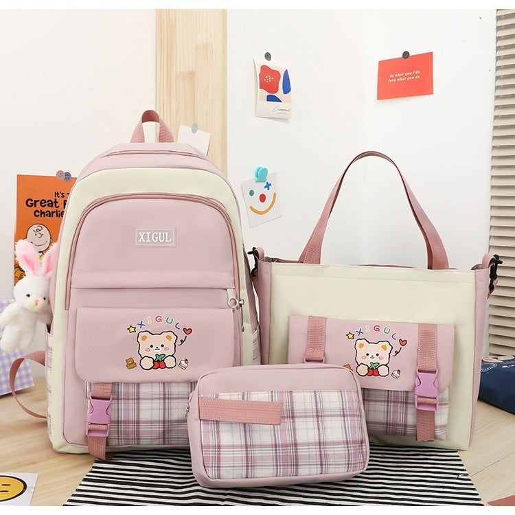 Mochila de secundaria o escuela primaria, conjunto de tres piezas - Zhibo
