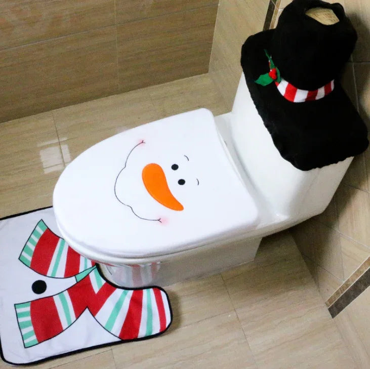 Navidad - 3 piezas de alfombra de baño - Zhibo