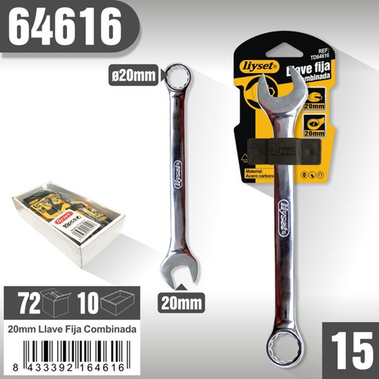 Liyset - Llave Fija Combinada 20mm