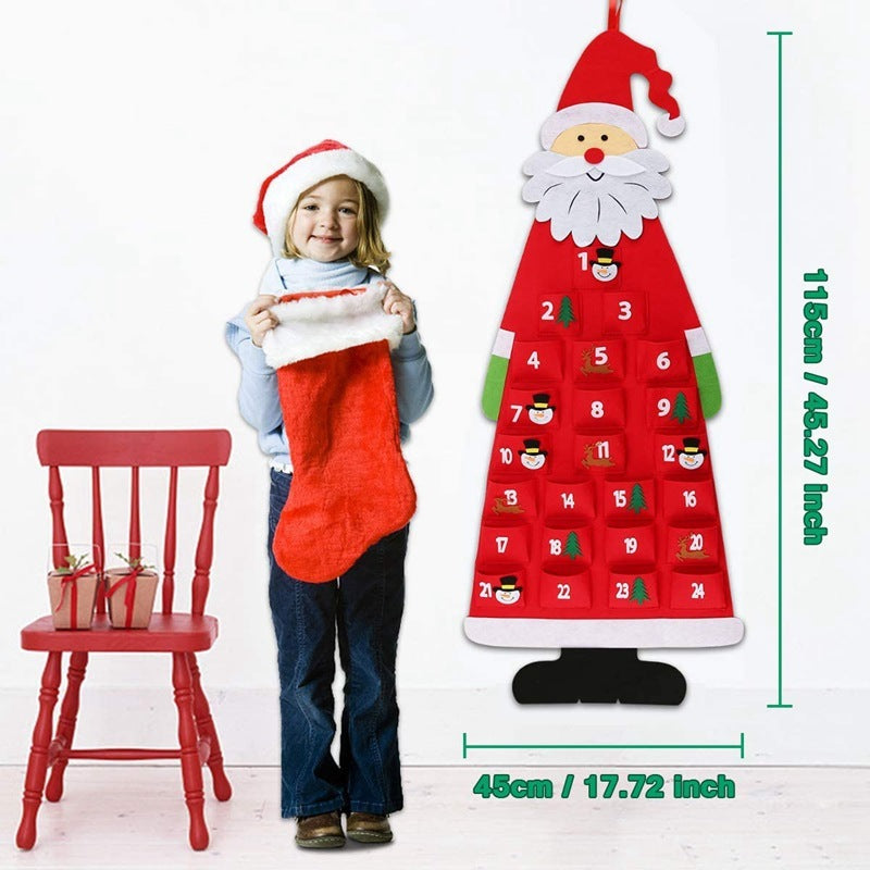 Navidad - Calendario de Tela Colgante - Zhibo