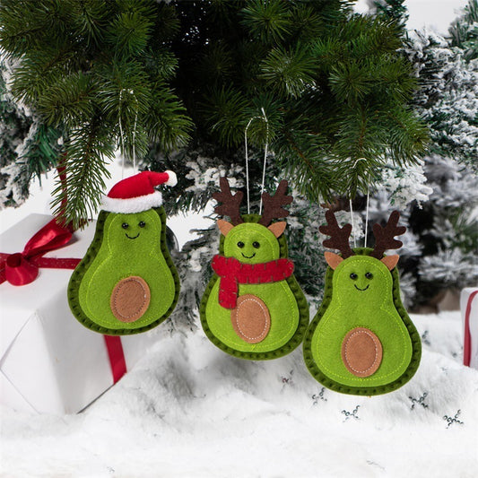 Navidad - Colgante de fieltro con forma de aguacate - Zhibo