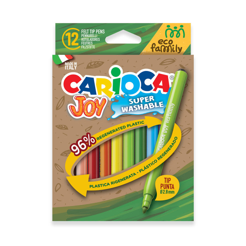 Carioca - Rotuladores Eco Family Punta Fina Joy - 12 Uds - Zhibo