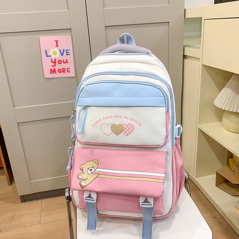 Mochila de gran capacidad para secundaria y preparatoria. - Zhibo