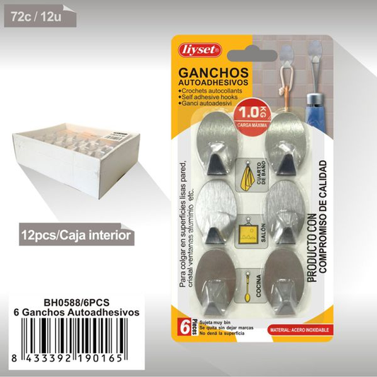 Liyset - Ganchos con Adhesivo potente