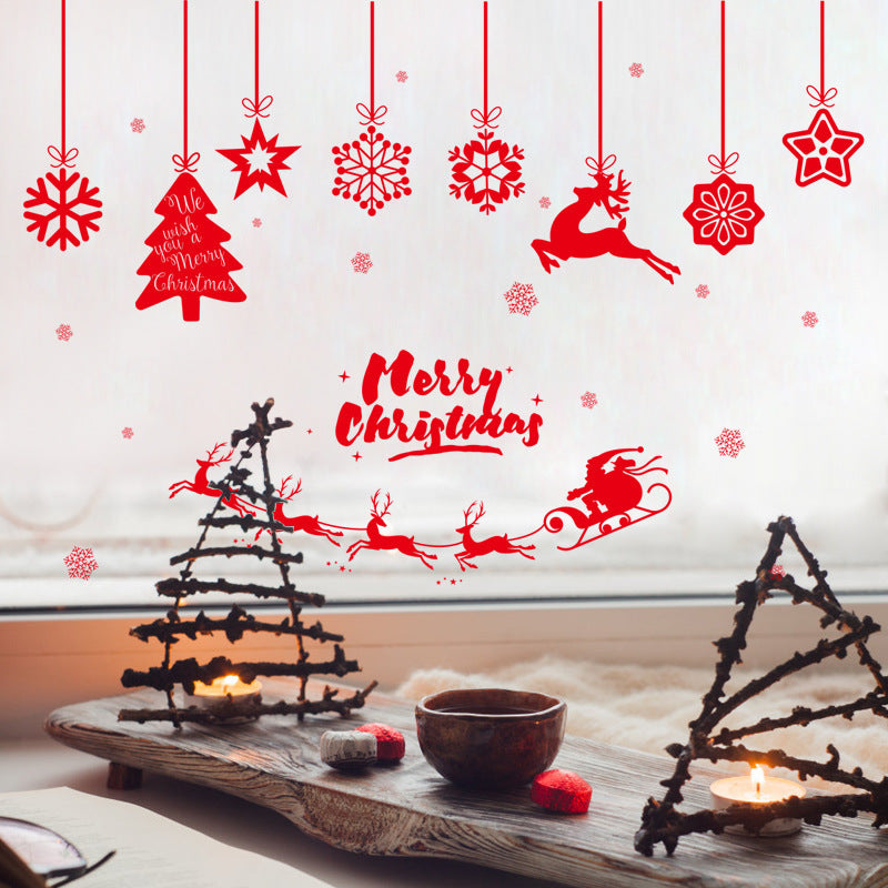 Navidad - Pegatinas de vidrio navideñas - Zhibo