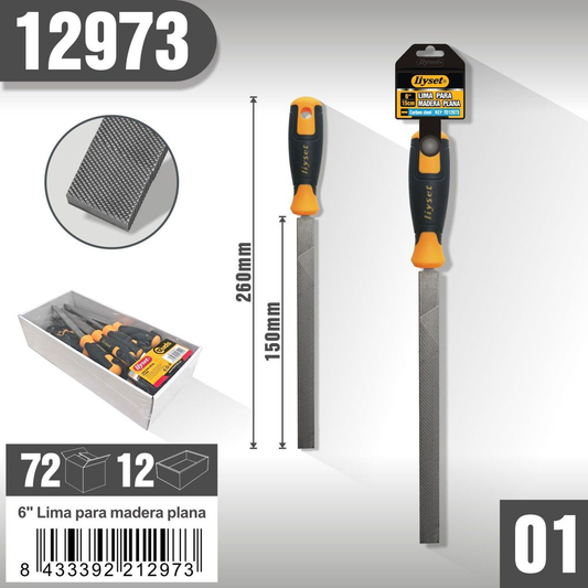 Liyset - Lima Plana para Madera 150mm