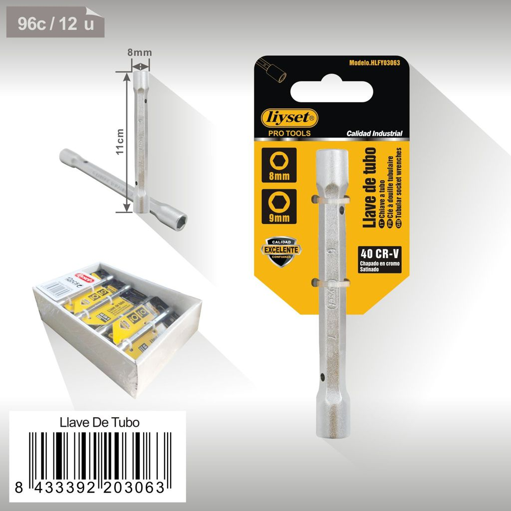 Liyset - Llave de Tubo 8mm