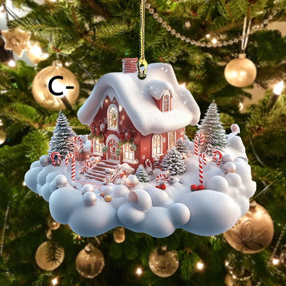 Navidad - Casa de nieve navideña - Zhibo