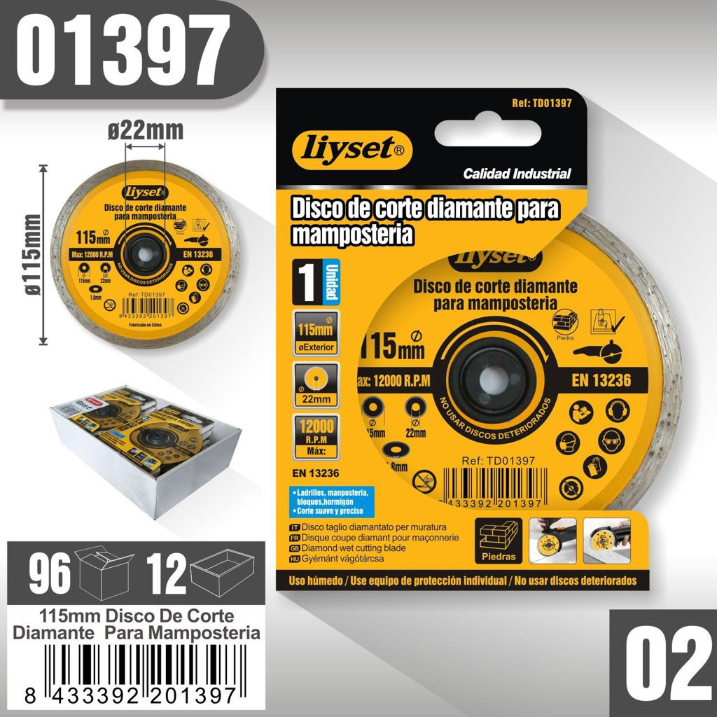 Liyset - Disco de Corte Diamante para Mamposteria