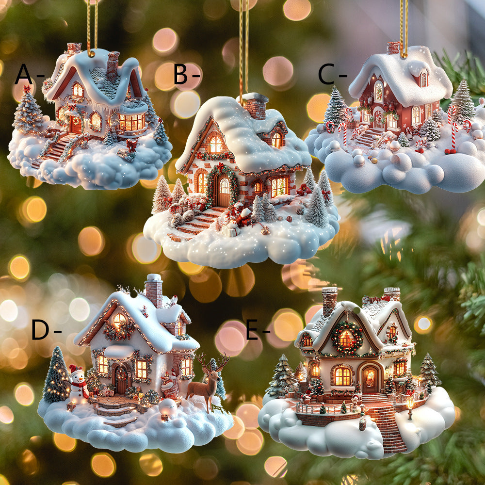 Navidad - Casa de nieve navideña - Zhibo