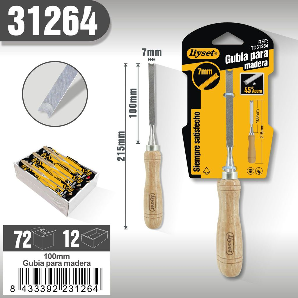 Liyset - Gubia para Madera 100 x 215mm