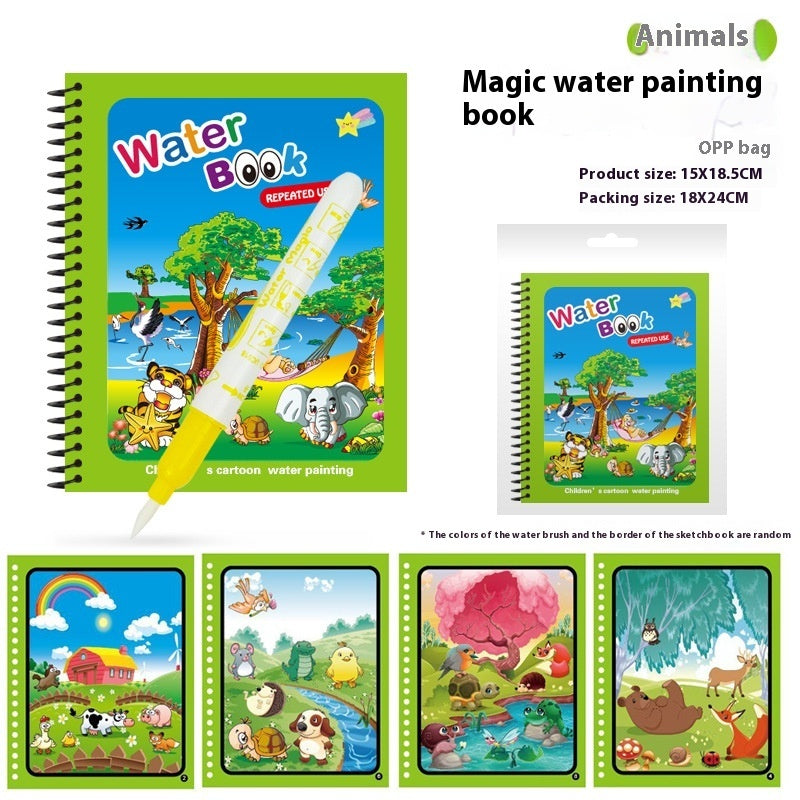 Libro de imágenes de agua mágico, relleno de colores de grafiti - Zhibo