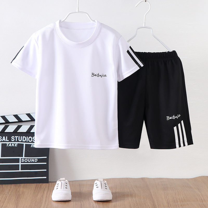 Traje deportivo informal de dos piezas de manga corta para escuela primaria - Zhibo