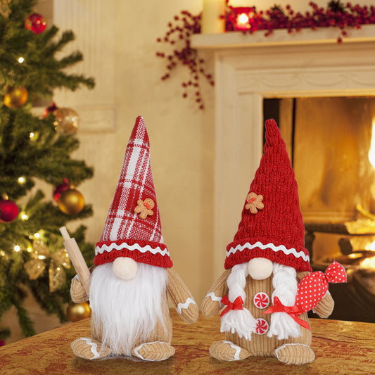 Navidad - Adornos de ancianos sin rostro - Zhibo