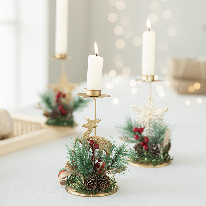 Navidad - Candelabro navideño de hierro - Zhibo