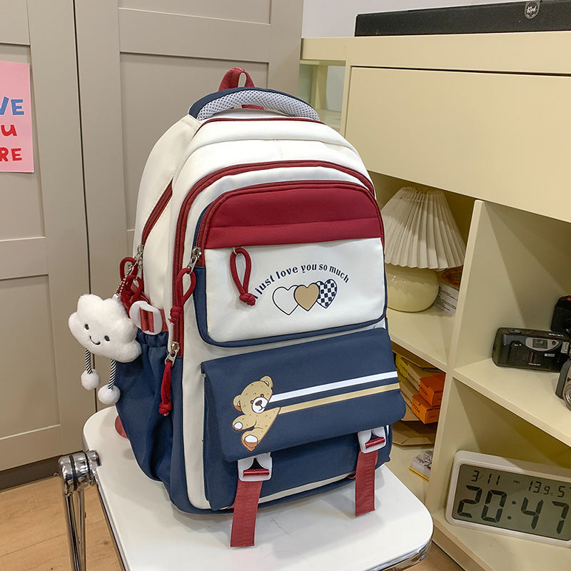 Mochila de gran capacidad para secundaria y preparatoria. - Zhibo