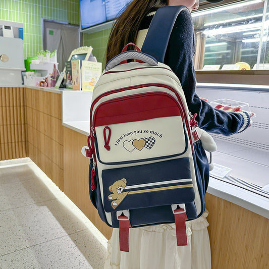 Mochila de gran capacidad para secundaria y preparatoria. - Zhibo