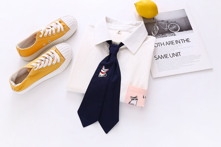 Ropa - Camisa blanca con corbata - Zhibo