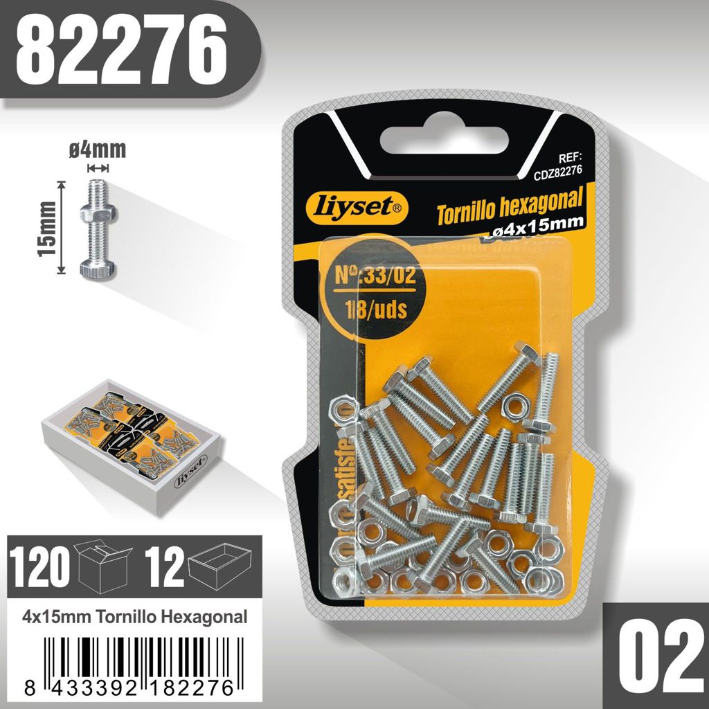 Liyset - Tornillo Hexagonal 4 x 15mm