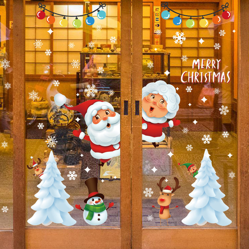 Navidad - Pegatinas de vidrio navideñas - Zhibo