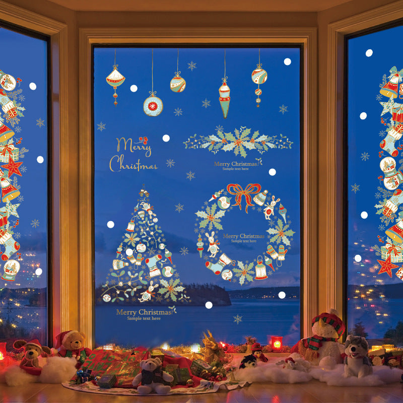 Navidad - Pegatinas de vidrio navideñas - Zhibo