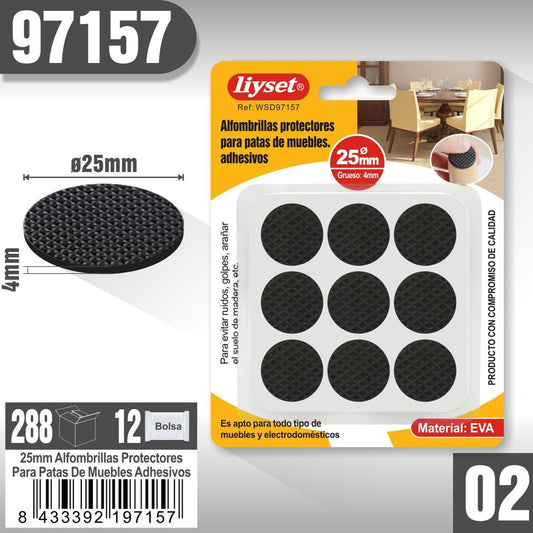 Liyset - Alfombrilla protectora para Patas de Muebles