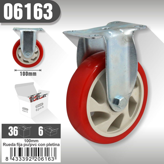 Liyset - Rueda Fija PU/PVC con Pletina