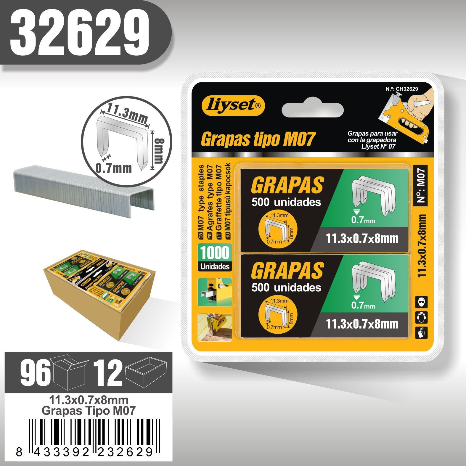 Liyset - Grapas 11.3 x 0.7 x 8mm