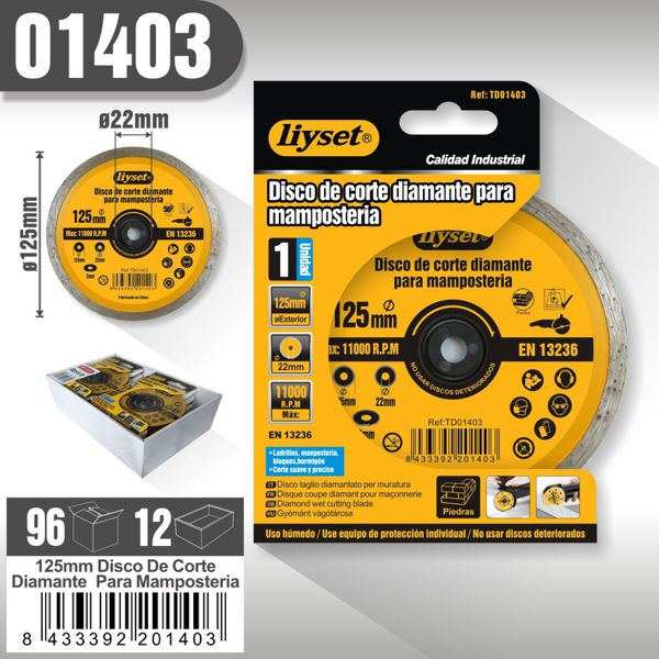 Liyset - Disco de Corte Diamante para Mamposteria