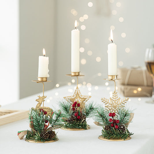 Navidad - Candelabro navideño de hierro - Zhibo