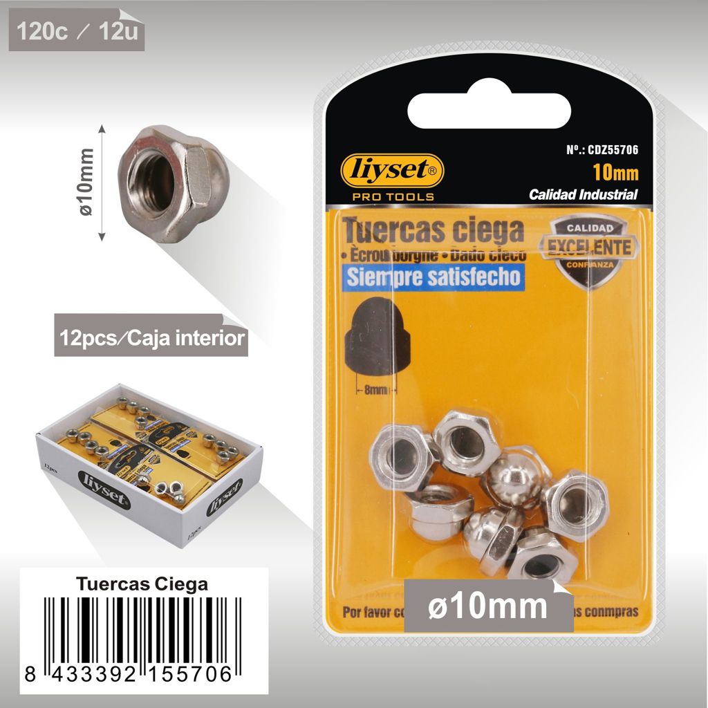 Liyset - Tuercas Ciega 10mm