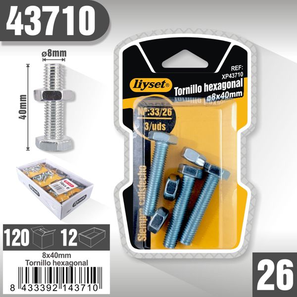 Liyset - Tornillo Hexagonal 8 x 40mm