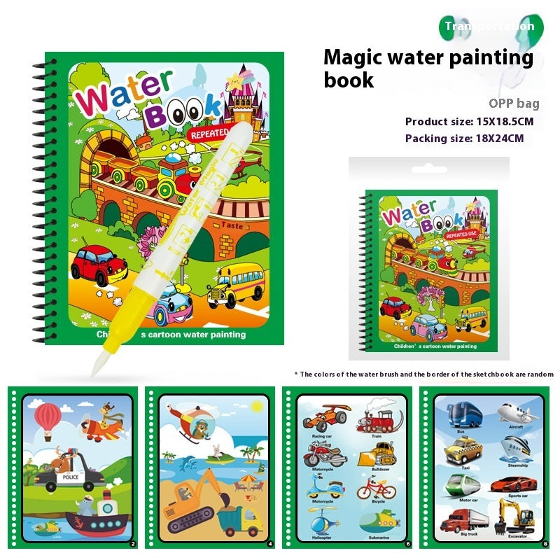 Libro de imágenes de agua mágico, relleno de colores de grafiti - Zhibo