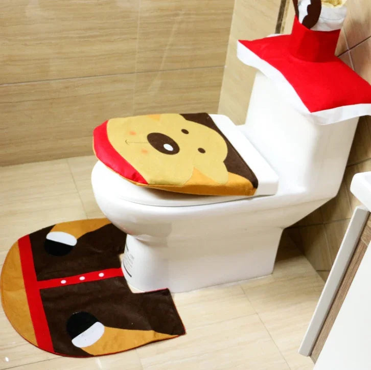 Navidad - 3 piezas de alfombra de baño - Zhibo
